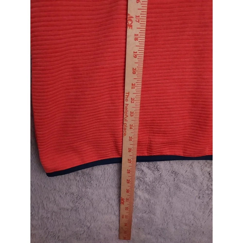 J Crew Sweater Womens Extra Large Quilted Snap Front Pullover Pocket Pink Preppy
